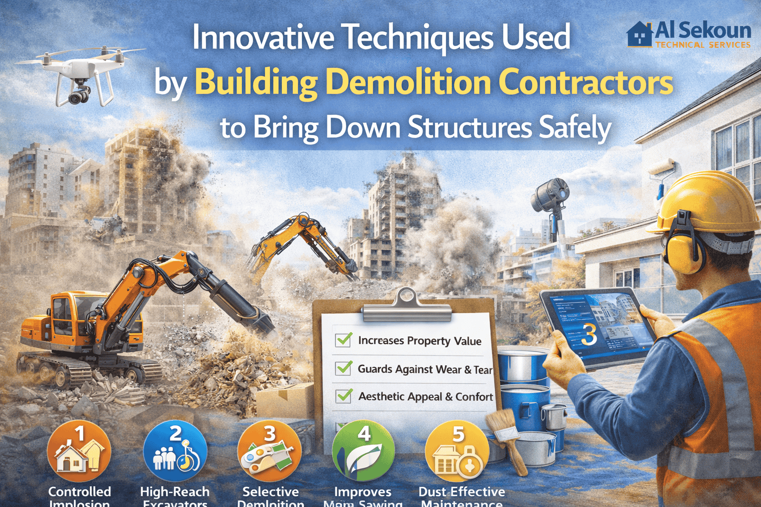 innovative techniques used by building demolition contractor