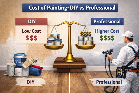 DIY vs professional painting cost 